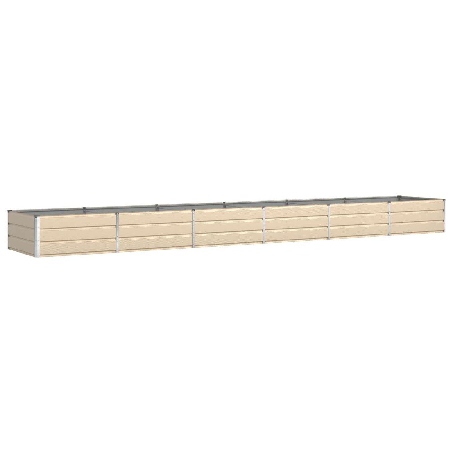 vidaXL Planter Ivory 580 x 100 x 45 cm Galvanised Steel