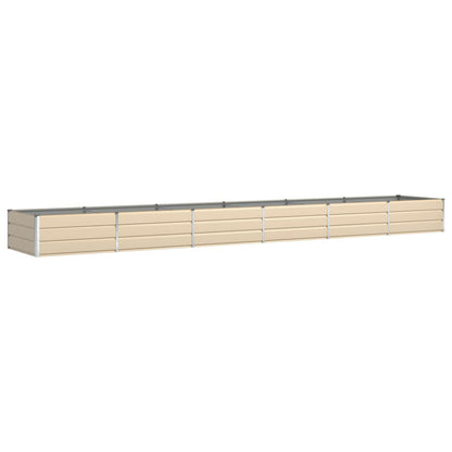 vidaXL Planter Ivory 580 x 100 x 45 cm Galvanised Steel