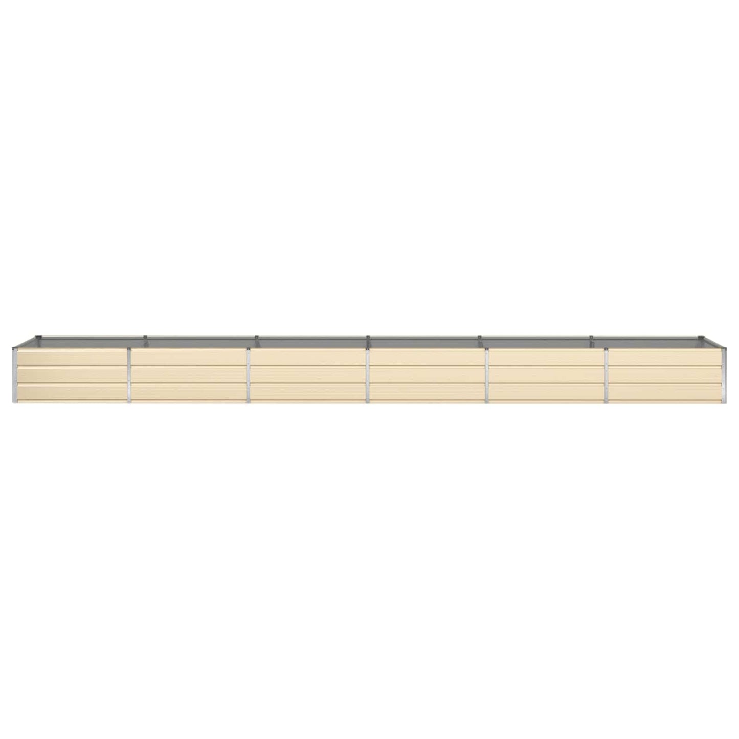 vidaXL Planter Ivory 580 x 100 x 45 cm Galvanised Steel