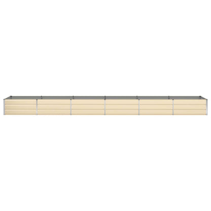 vidaXL Planter Ivory 580 x 100 x 45 cm Galvanised Steel