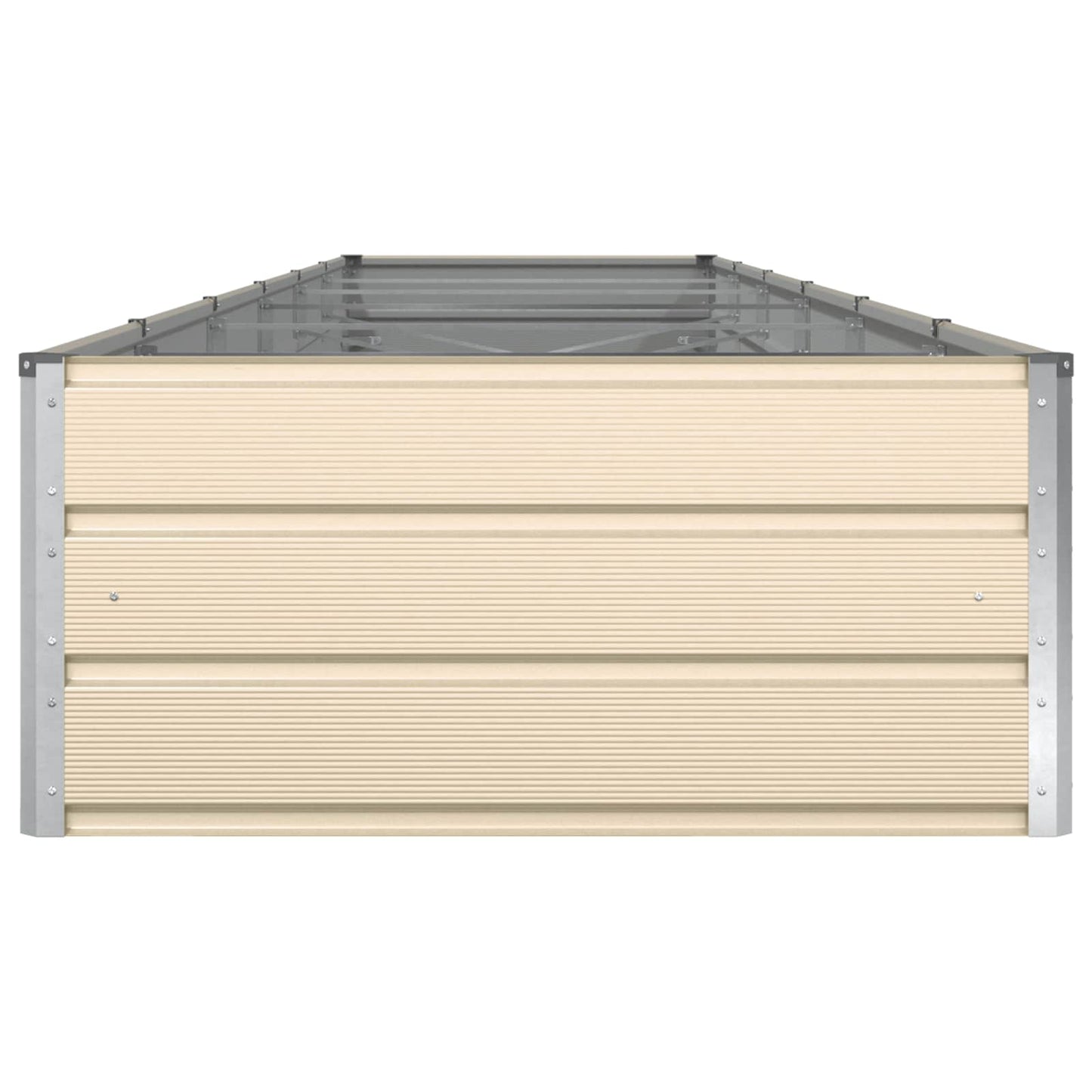 vidaXL Planter Ivory 580 x 100 x 45 cm Galvanised Steel