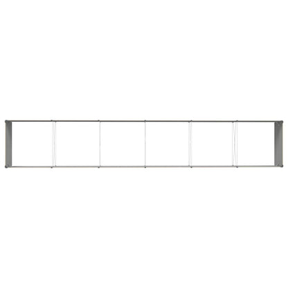 vidaXL Planter Ivory 580 x 100 x 45 cm Galvanised Steel