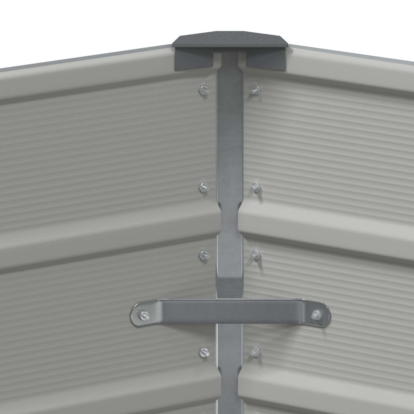 vidaXL Planter Light Grey 129 x 129 x75 cm Steel