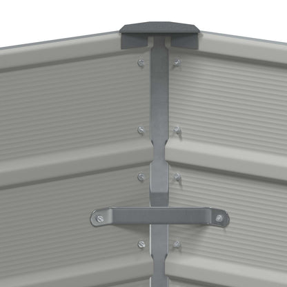 vidaXL Planter Light Grey 129 x 129 x75 cm Steel