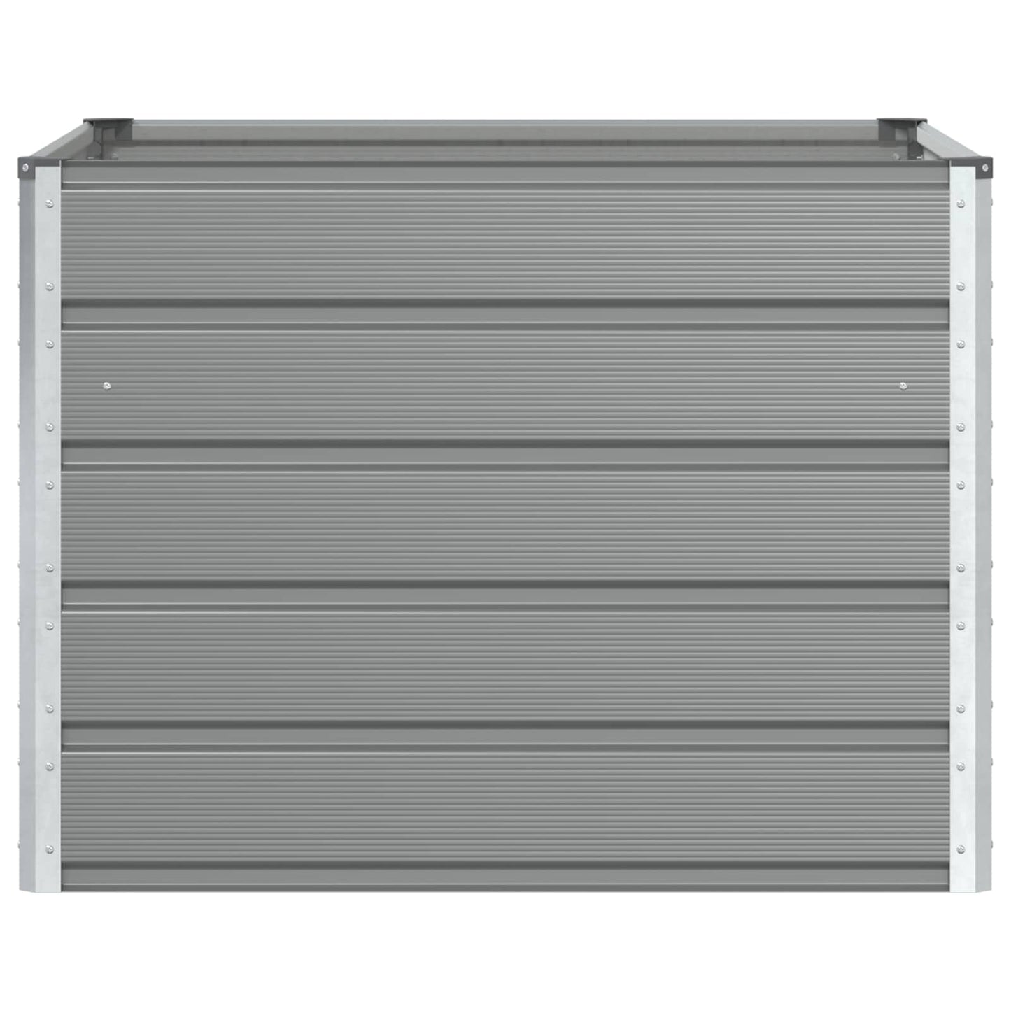 vidaXL Planter Light Grey 100 x 100 x 75 cm Steel