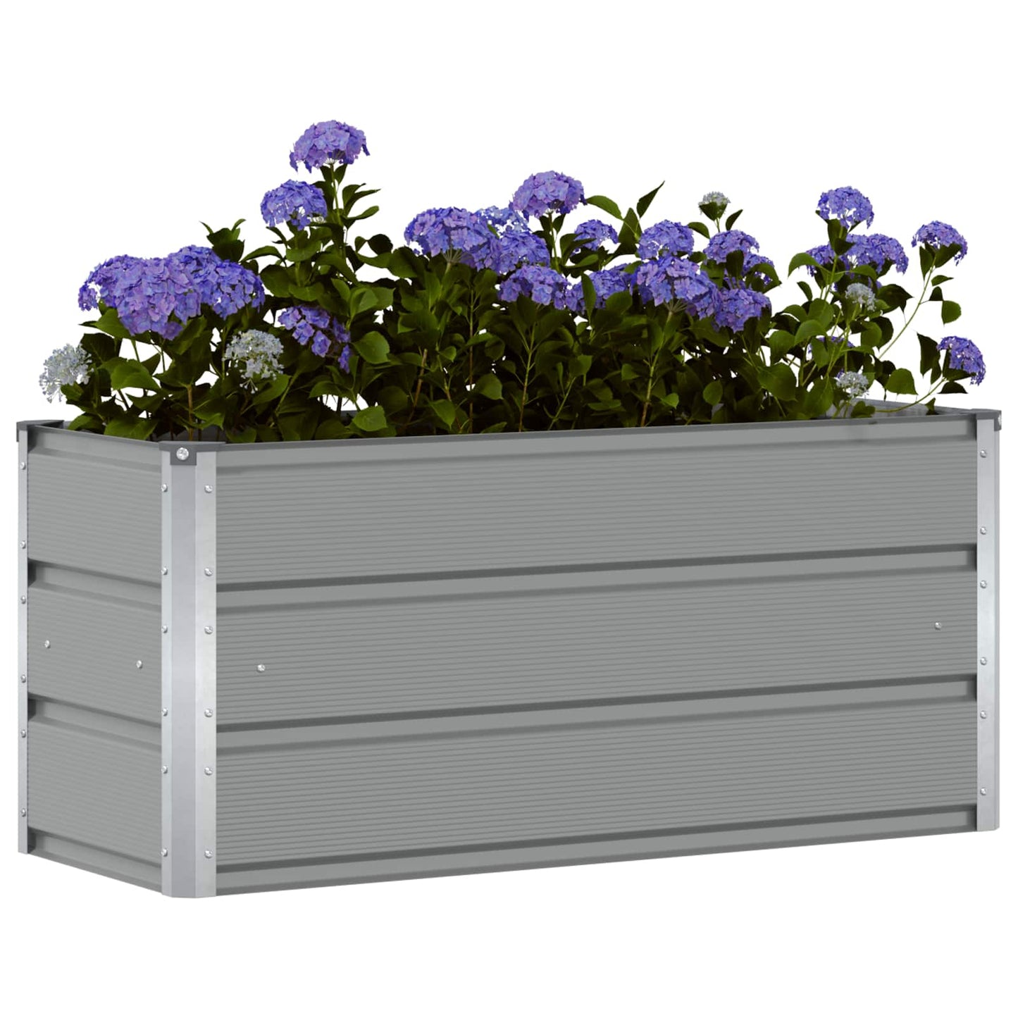 vidaXL Planter Light Grey 100 x 40 x 45 cm Steel