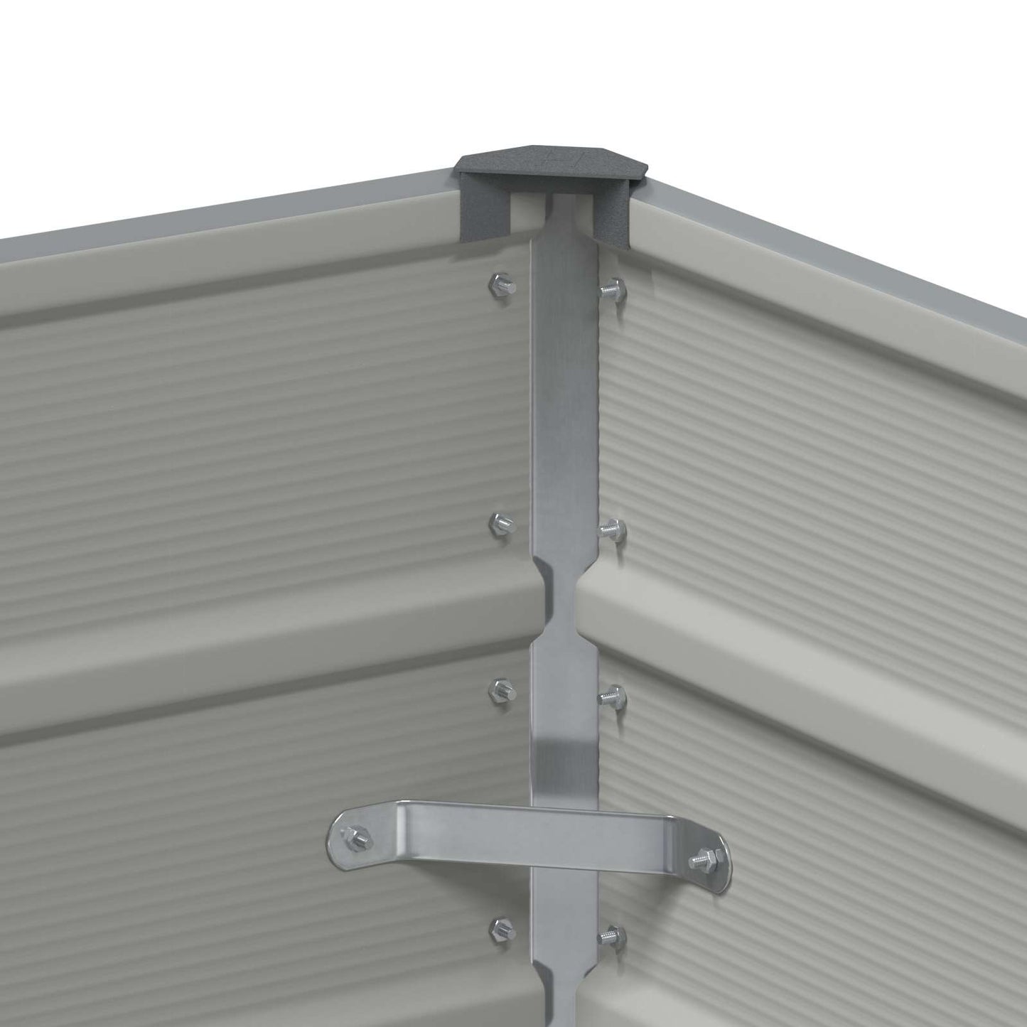 vidaXL Planter Light Grey 100 x 40 x 75 cm Steel