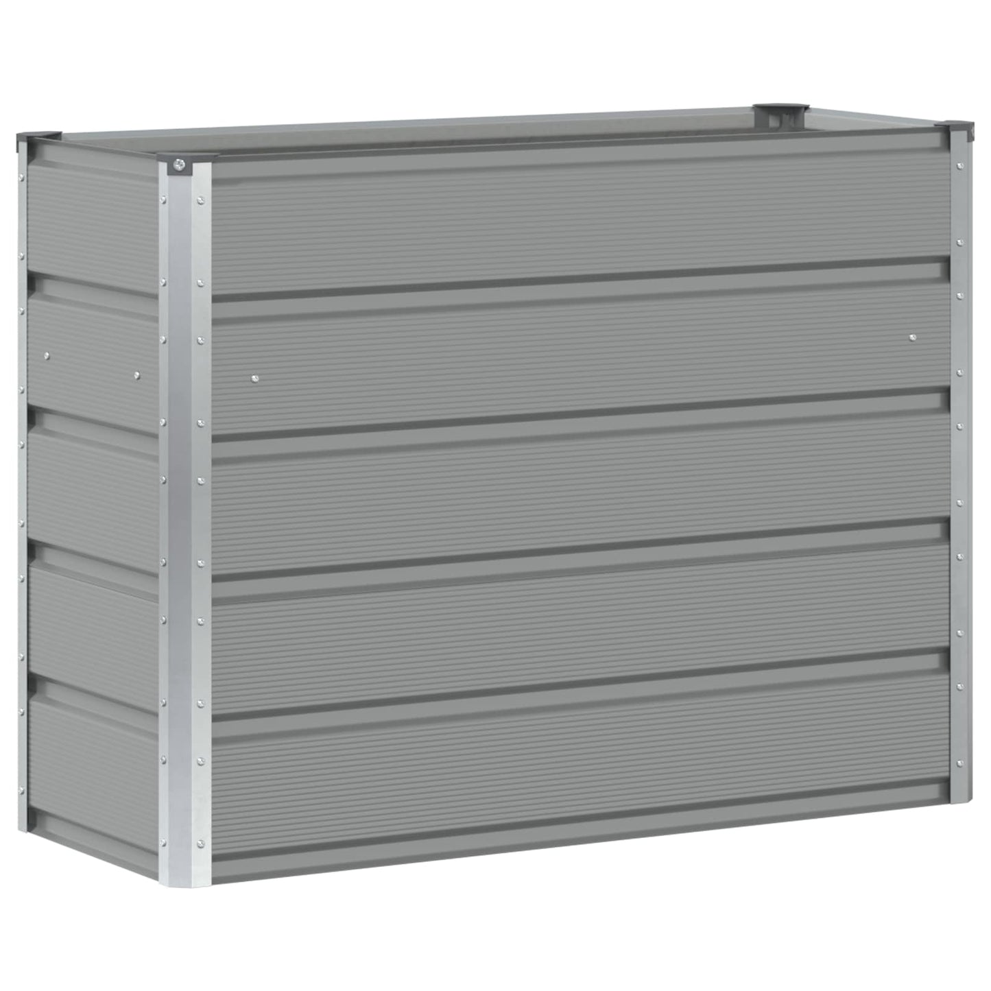 vidaXL Planter Light Grey 100 x 40 x 75 cm Steel