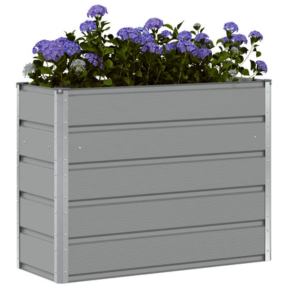 vidaXL Planter Light Grey 100 x 40 x 75 cm Steel
