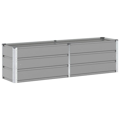 vidaXL Planter Light Grey 160 x 40 x 45 cm Steel