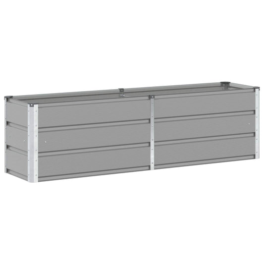 vidaXL Planter Light Grey 160 x 40 x 45 cm Steel
