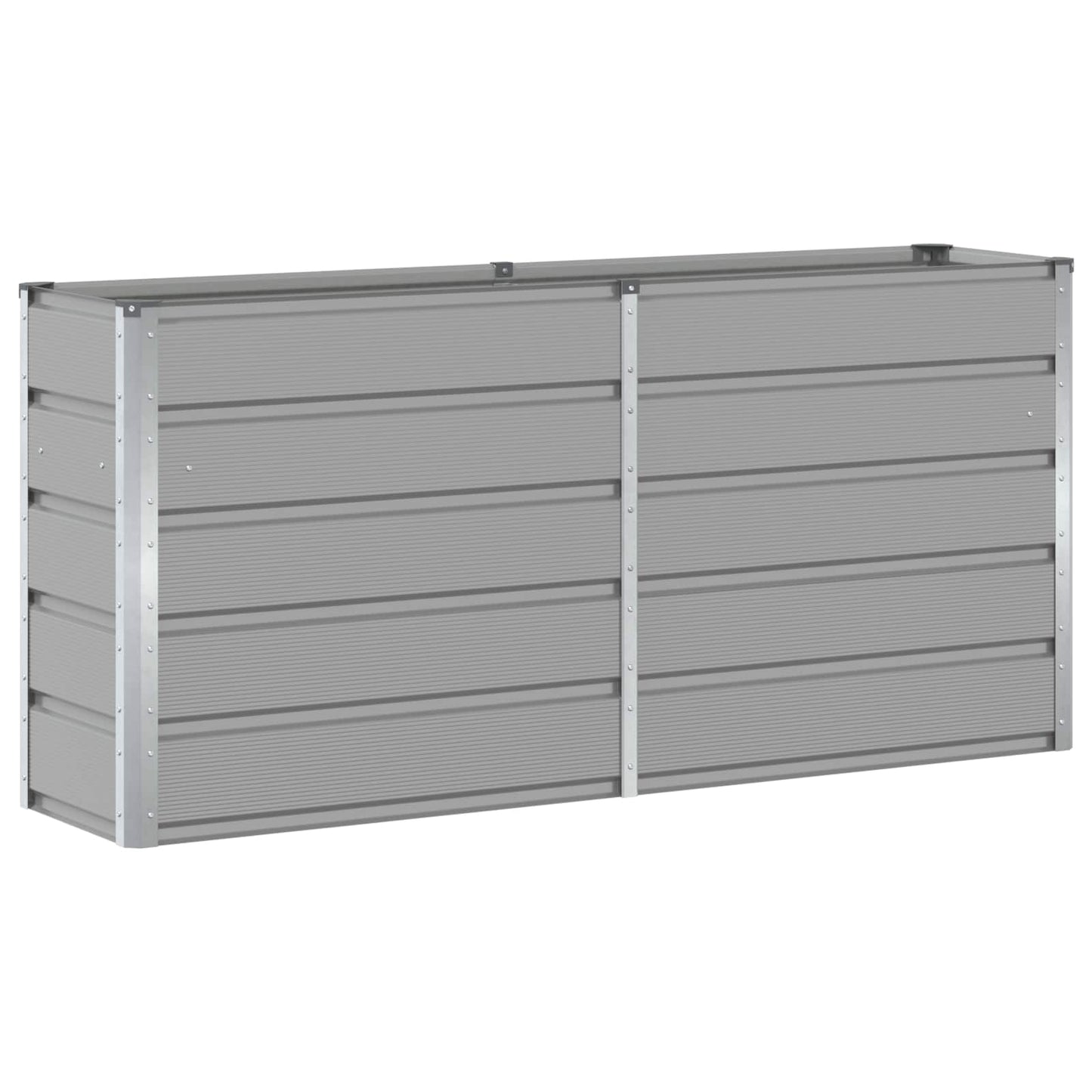 vidaXL Planter Light Grey 160 x 40 x 75 cm Steel