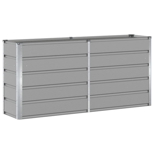vidaXL Planter Light Grey 160 x 40 x 75 cm Steel