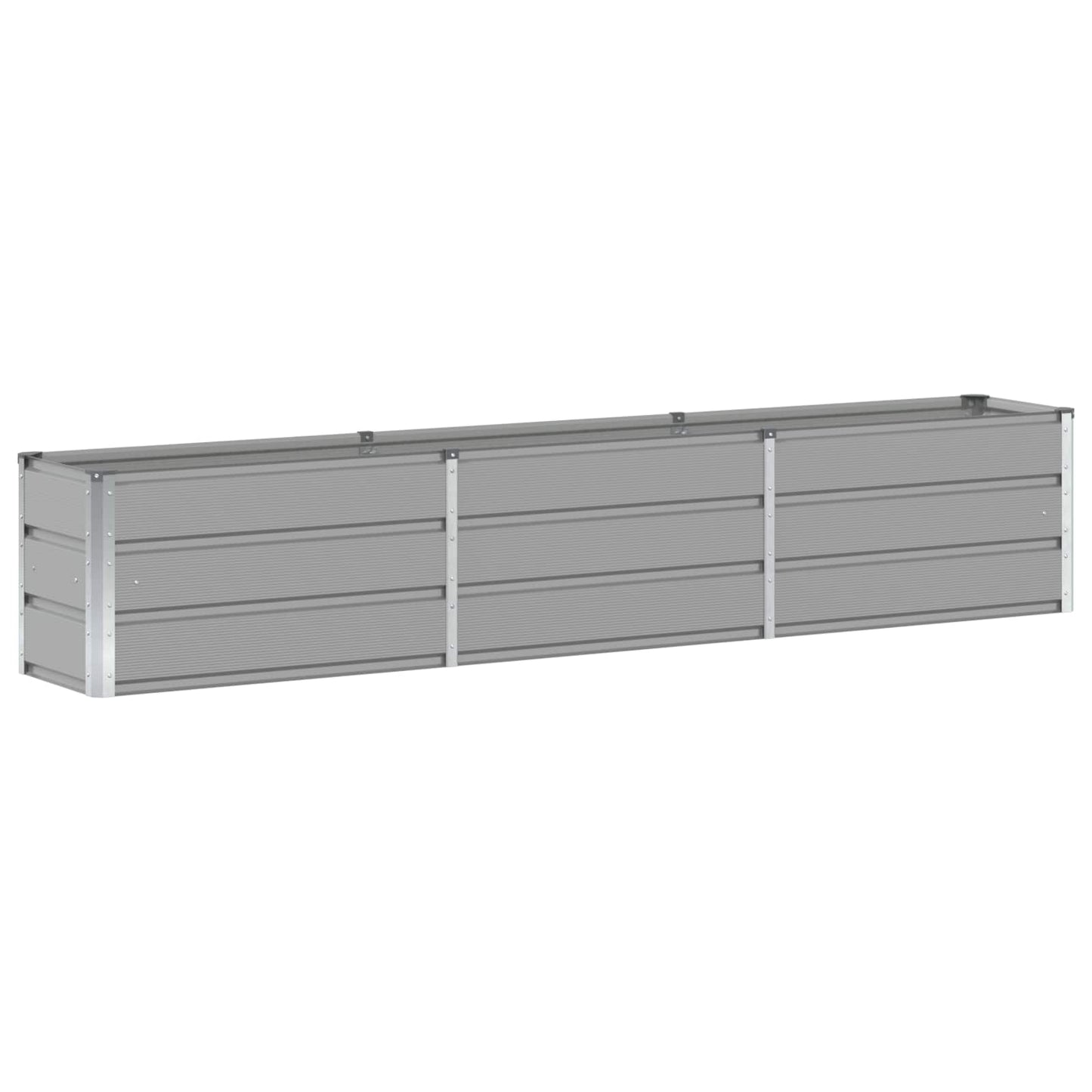 vidaXL Planter Light Grey 240 x 40 x 45 cm Steel