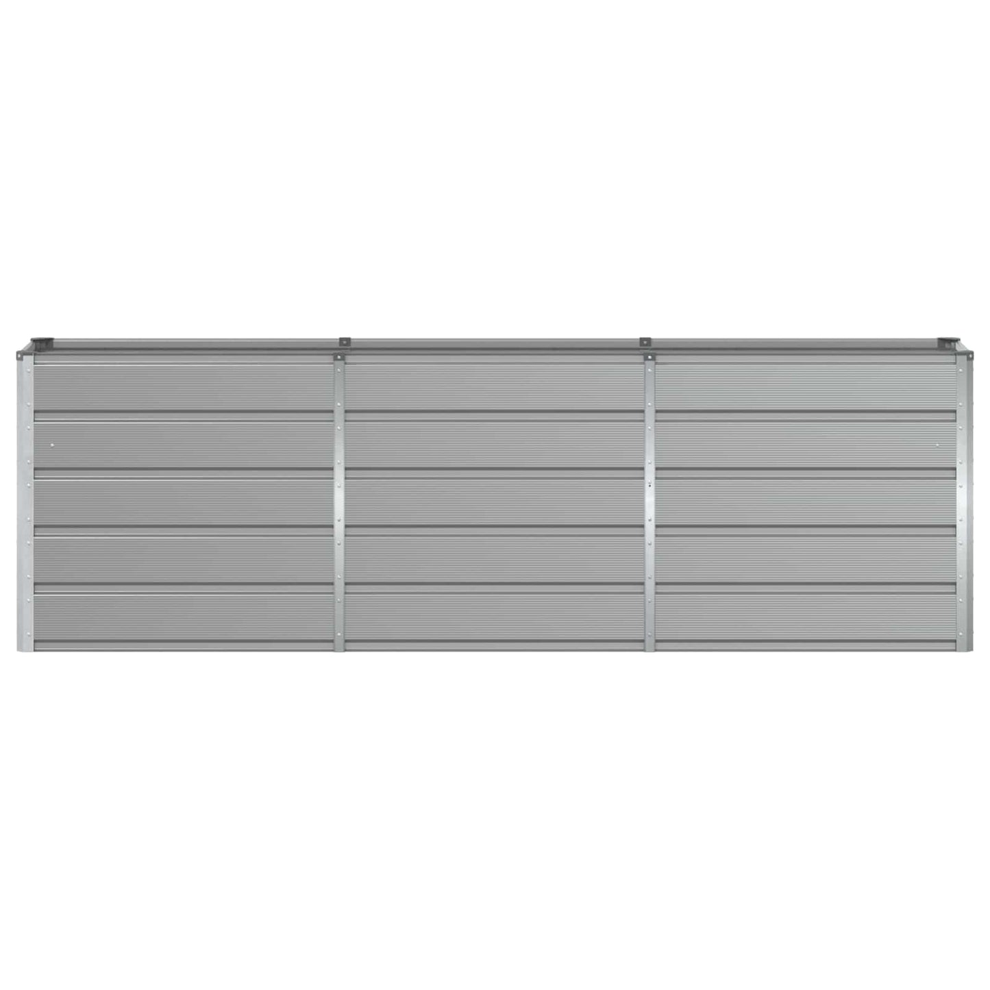 vidaXL Planter Light Grey 240 x 40 x 75 cm Steel
