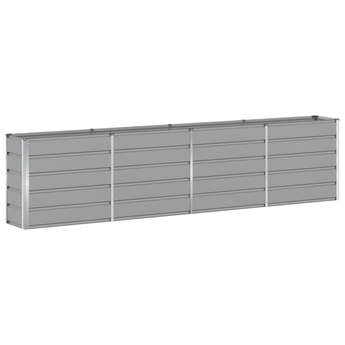 vidaXL Planter Light Grey 320 x 40 x 75 cm Steel
