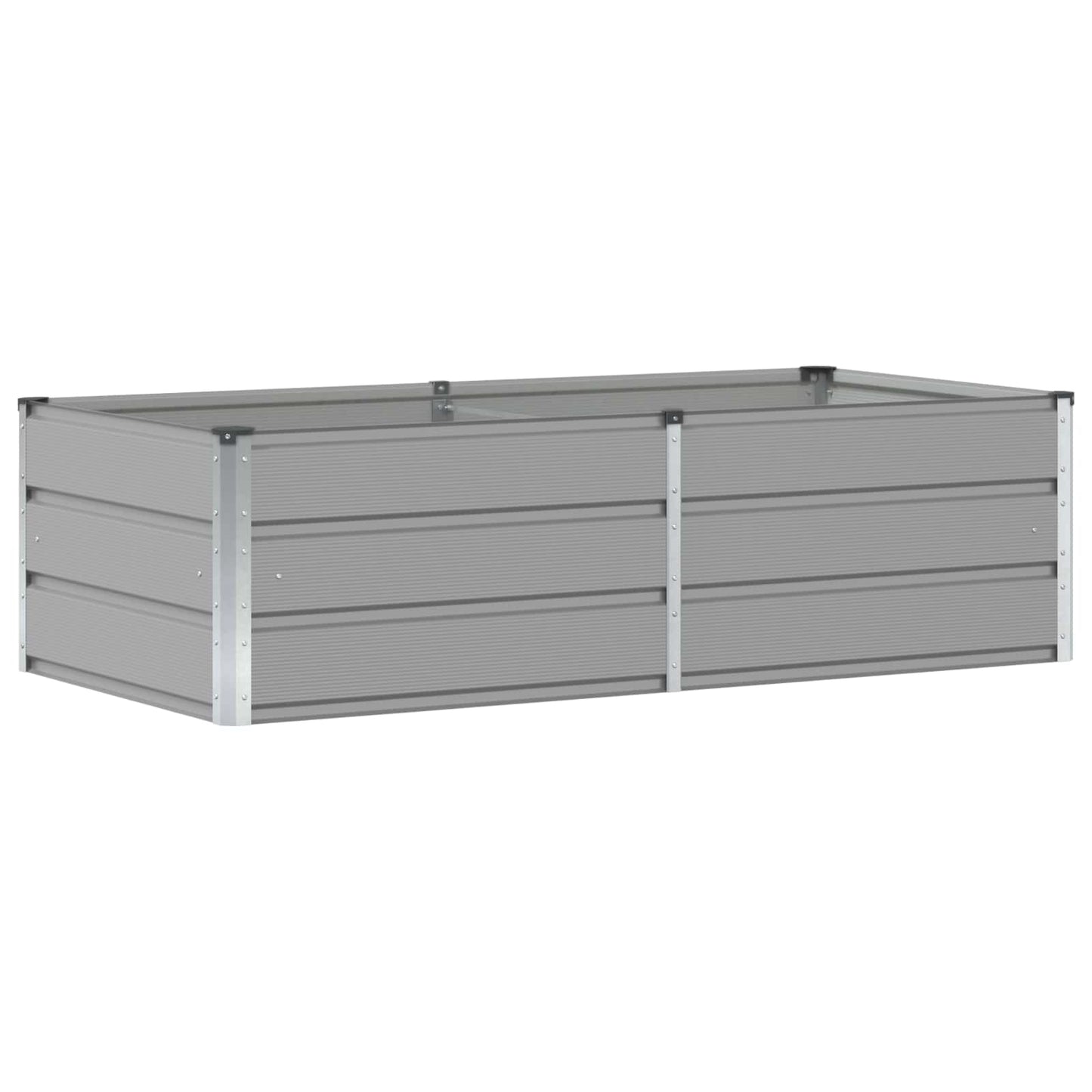 vidaXL Planter Light Grey 160 x 80 x 45 cm Steel