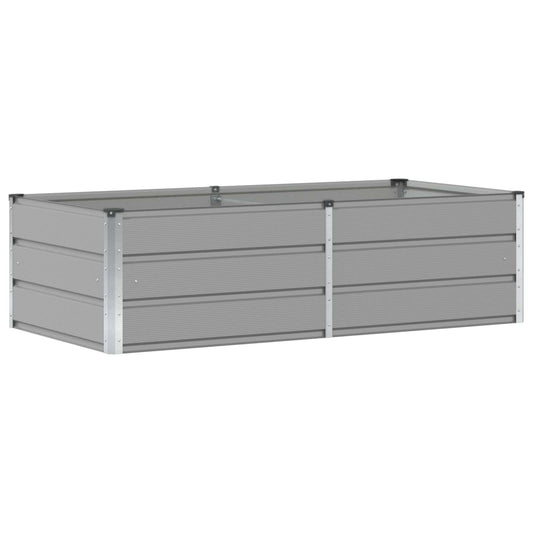 vidaXL Planter Light Grey 160 x 80 x 45 cm Steel