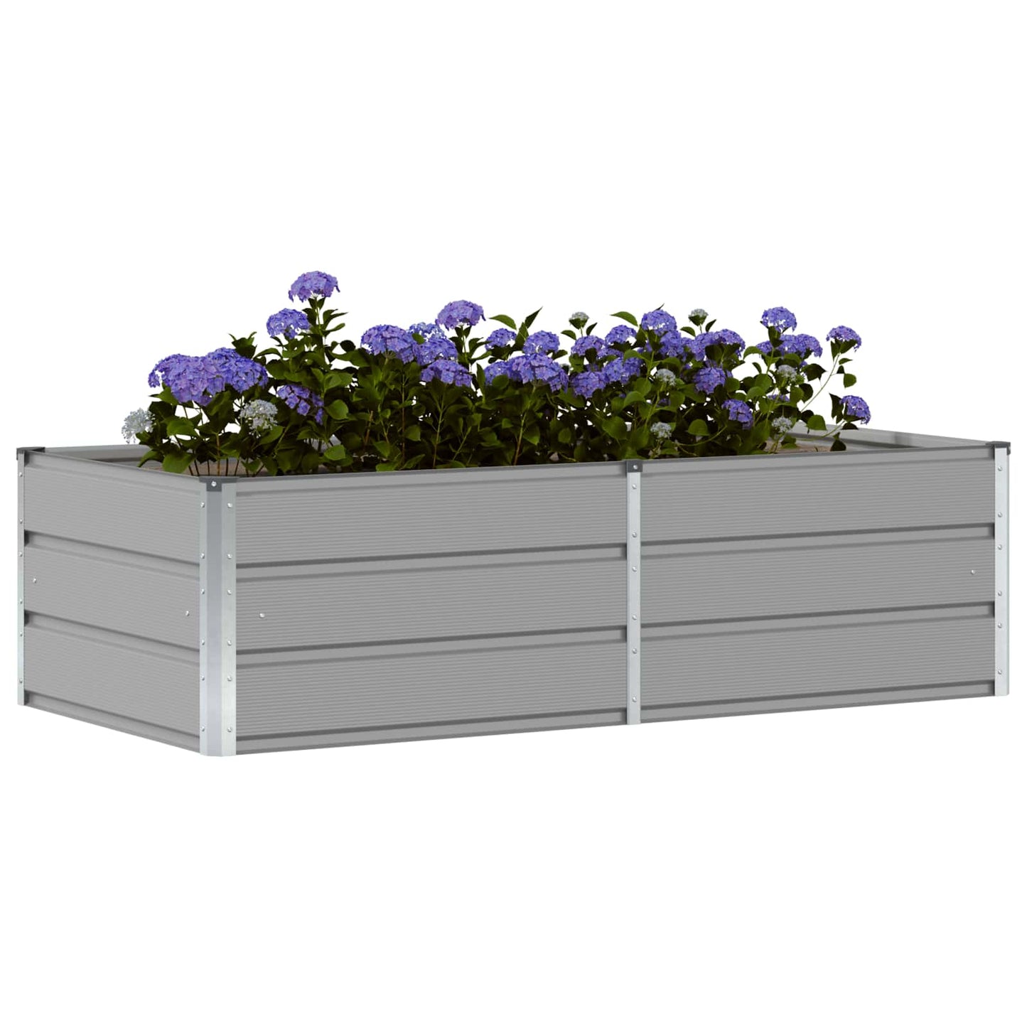 vidaXL Planter Light Grey 160 x 80 x 45 cm Steel