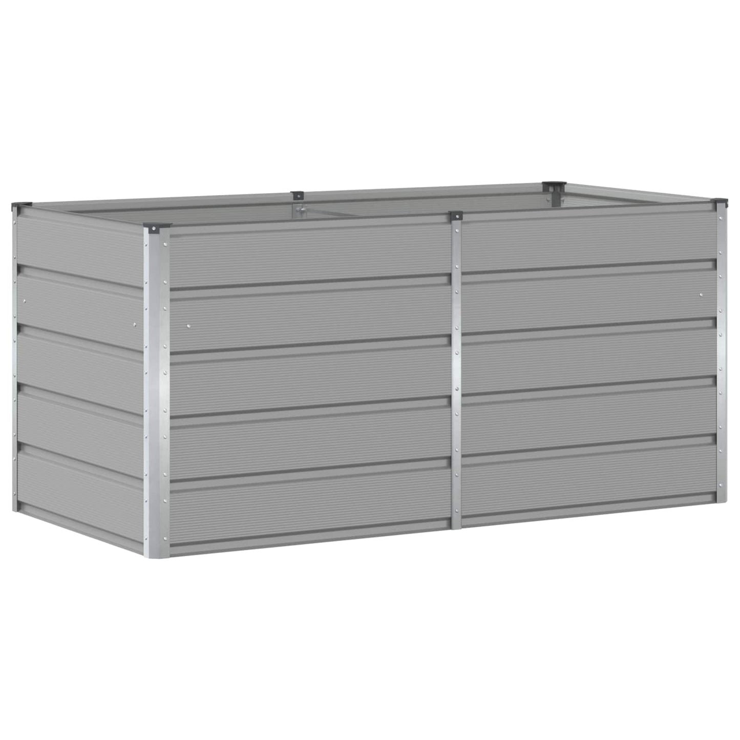 vidaXL Planter Light Grey 160 x 80 x 75 cm Steel