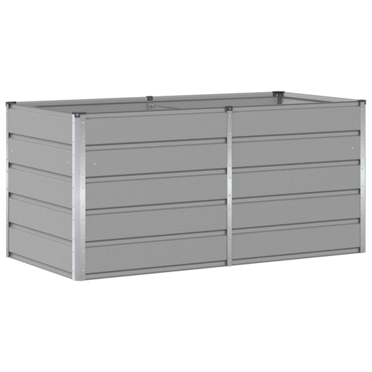 vidaXL Planter Light Grey 160 x 80 x 75 cm Steel