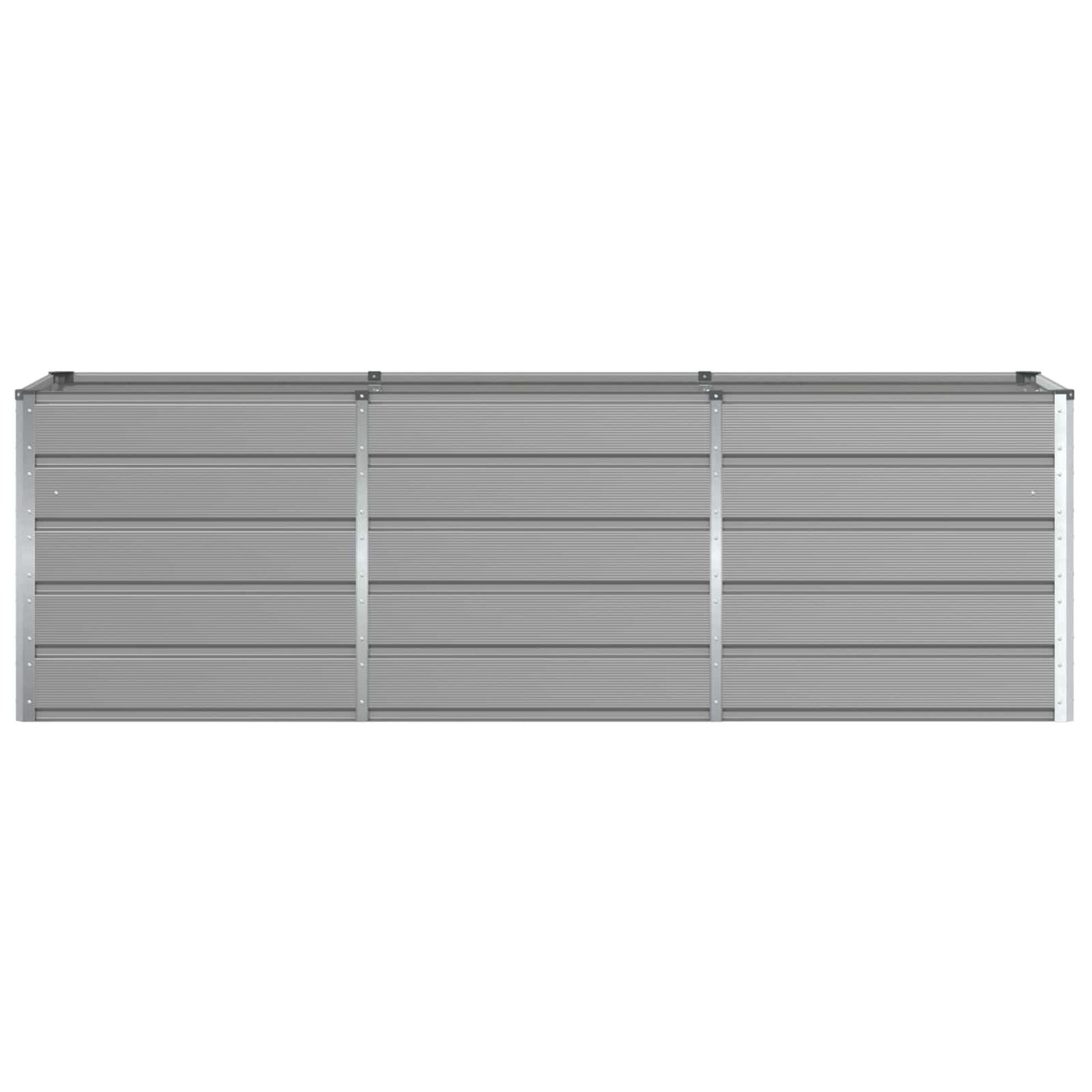 vidaXL Planter Light Grey 240 x 80 x 75 cm Steel