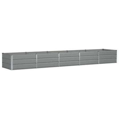 vidaXL Planter Light Grey 400 x 80 x 45 cm Steel