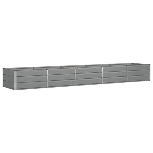 vidaXL Planter Light Grey 400 x 80 x 45 cm Steel
