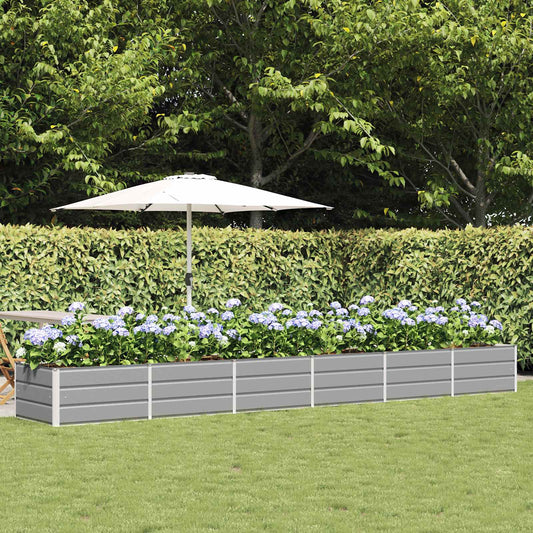 vidaXL Planter Light Grey 480 x 80 x 45 cm Steel