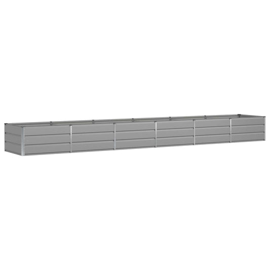 vidaXL Planter Light Grey 480 x 80 x 45 cm Steel