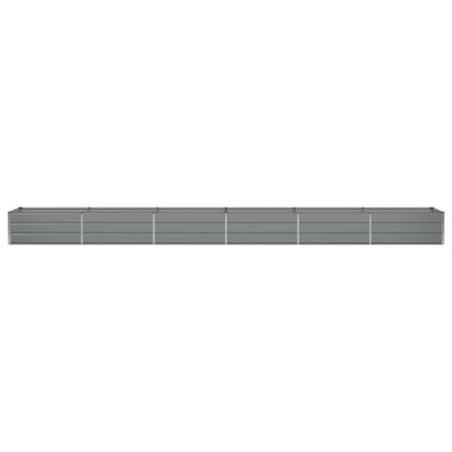 vidaXL Planter Light Grey 600 x 80 x 45 cm Steel