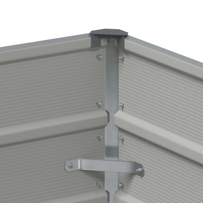 vidaXL Planter Light Grey 100 x 50 x 77 cm Galvanised Steel