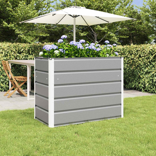 vidaXL Planter Light Grey 100 x 50 x 77 cm Galvanised Steel