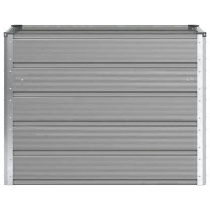 vidaXL Planter Light Grey 100 x 50 x 77 cm Galvanised Steel