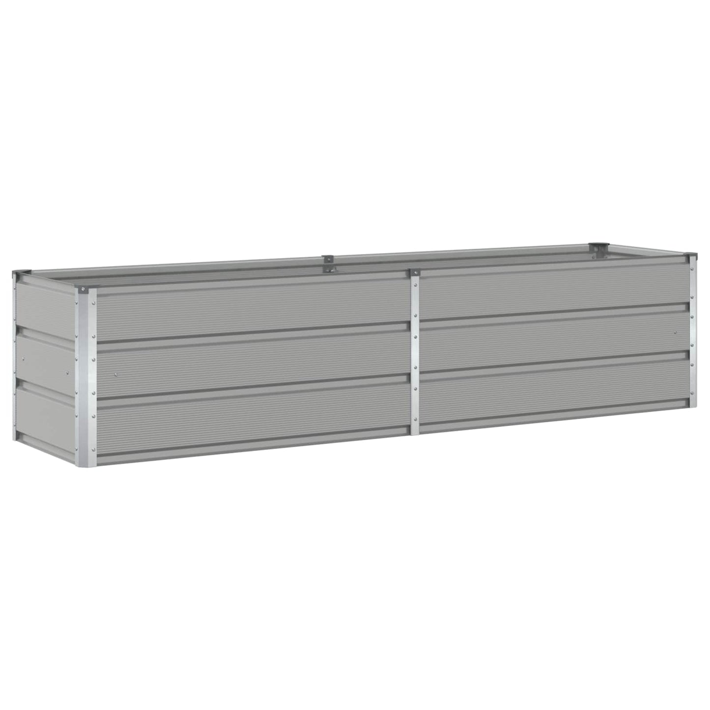 vidaXL Planter Light Grey 195 x 50 x 45 cm Galvanised Steel