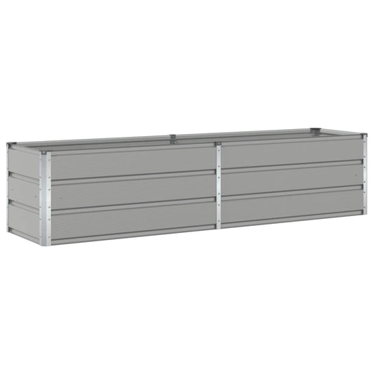 vidaXL Planter Light Grey 195 x 50 x 45 cm Galvanised Steel