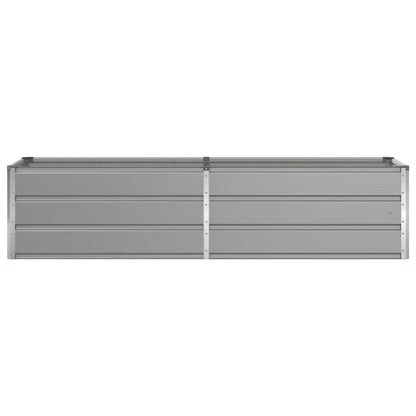 vidaXL Planter Light Grey 195 x 50 x 45 cm Galvanised Steel