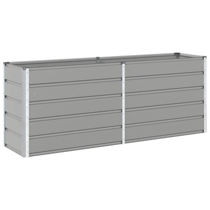 vidaXL Planter Light Grey 195 x 50 x 75 cm Galvanised Steel