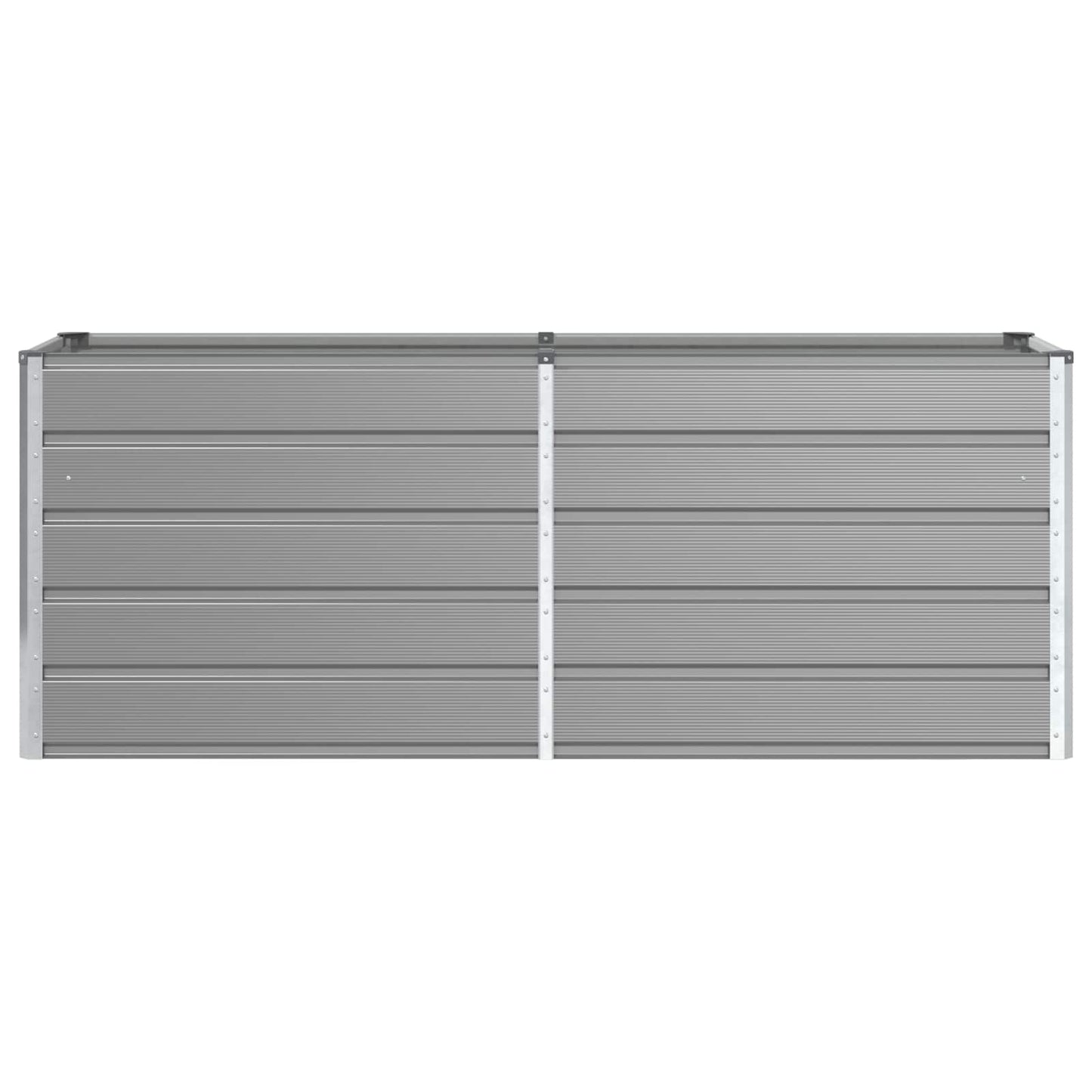 vidaXL Planter Light Grey 195 x 50 x 75 cm Galvanised Steel