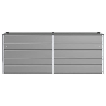 vidaXL Planter Light Grey 195 x 50 x 75 cm Galvanised Steel