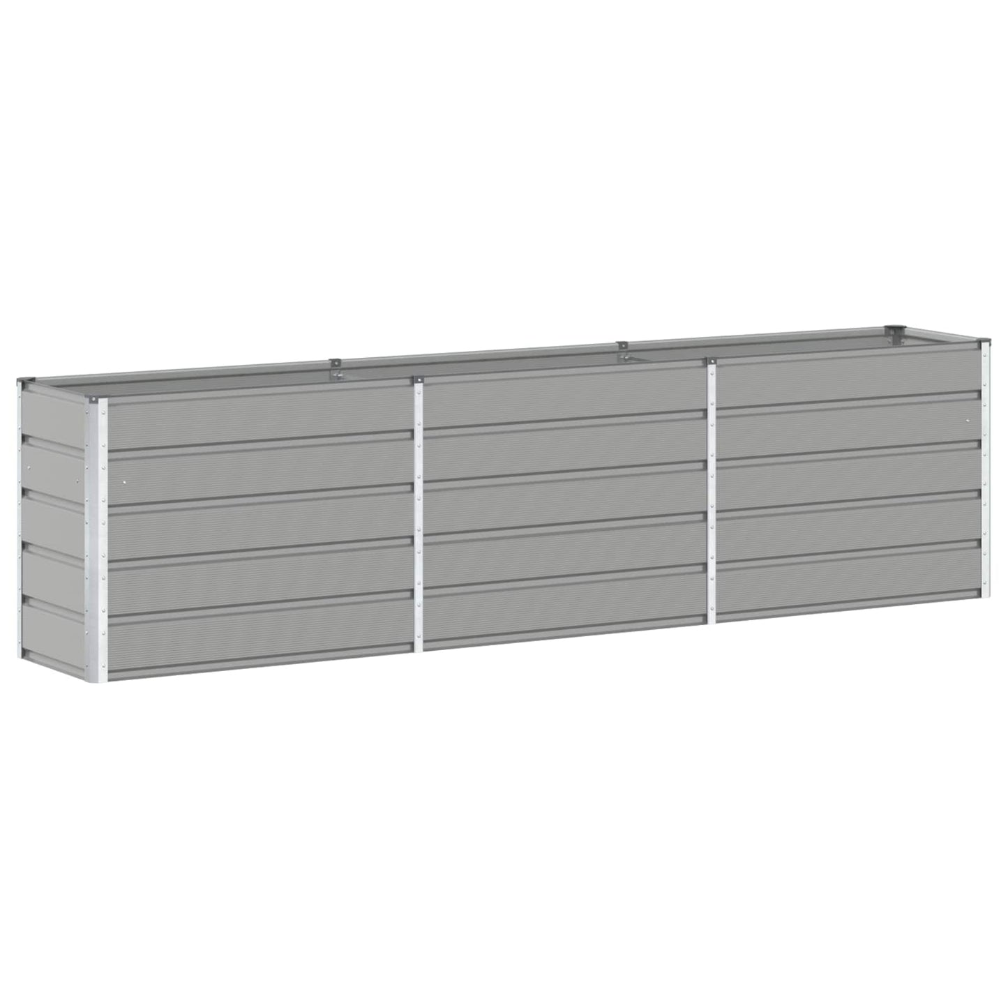 vidaXL Planter Light Grey 290 x 50 x 75 cm Galvanised Steel