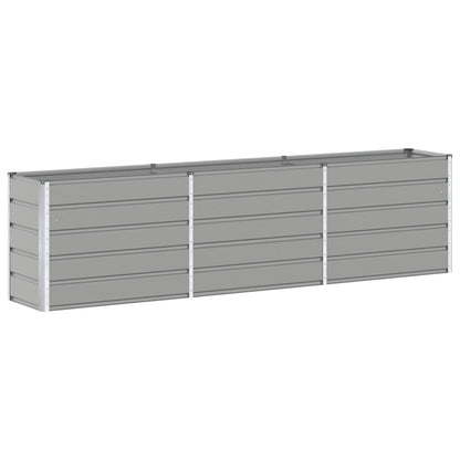 vidaXL Planter Light Grey 290 x 50 x 75 cm Galvanised Steel