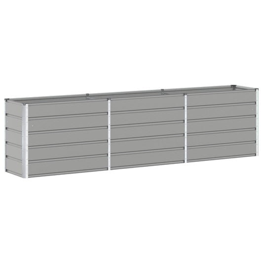 vidaXL Planter Light Grey 290 x 50 x 75 cm Galvanised Steel