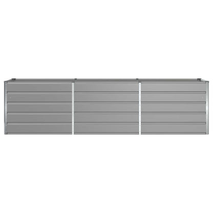 vidaXL Planter Light Grey 290 x 50 x 75 cm Galvanised Steel