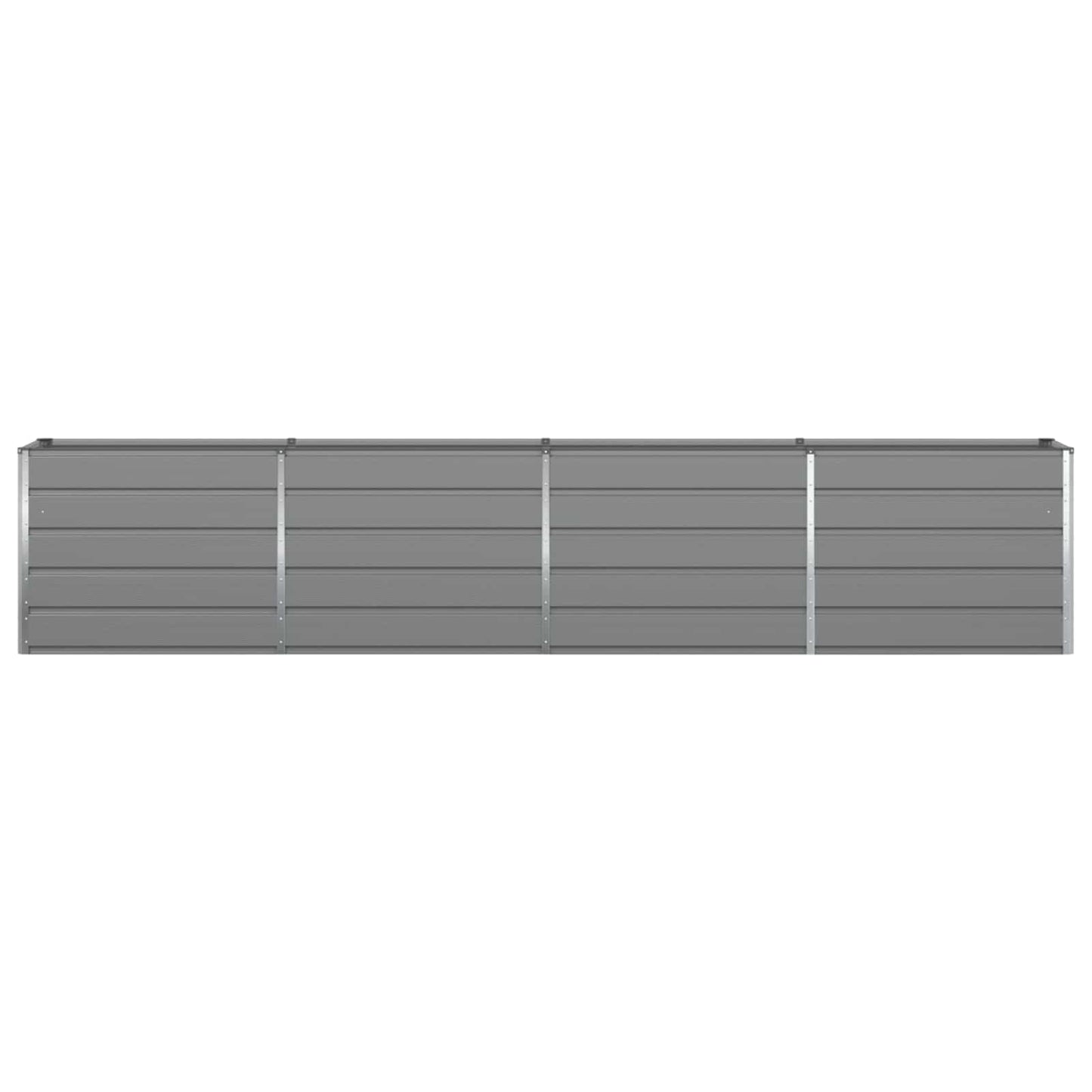 vidaXL Planter Light Grey 385 x 50 x 75 cm Galvanised Steel