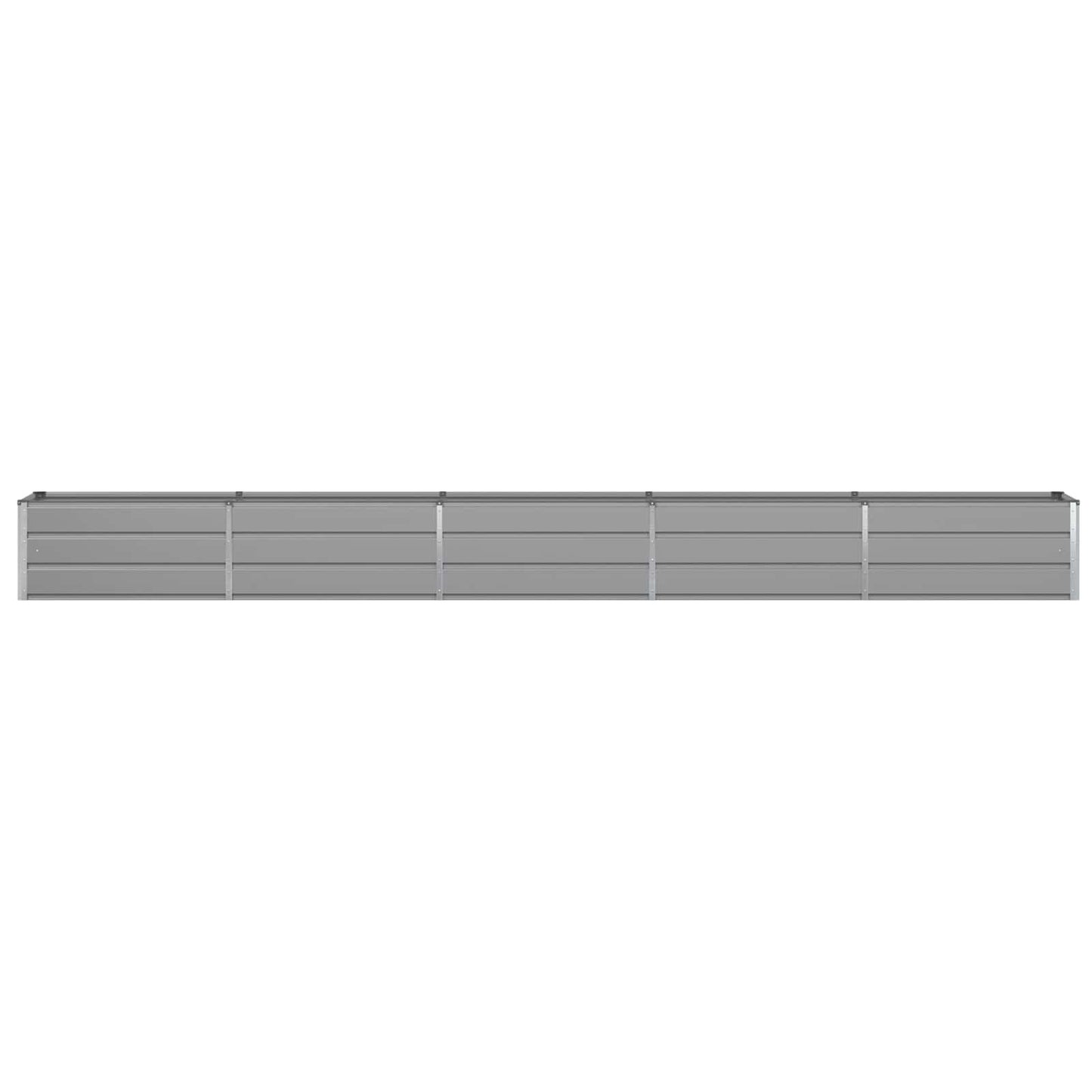 vidaXL Planter Light Grey 480 x 50 x 45 cm Galvanised Steel