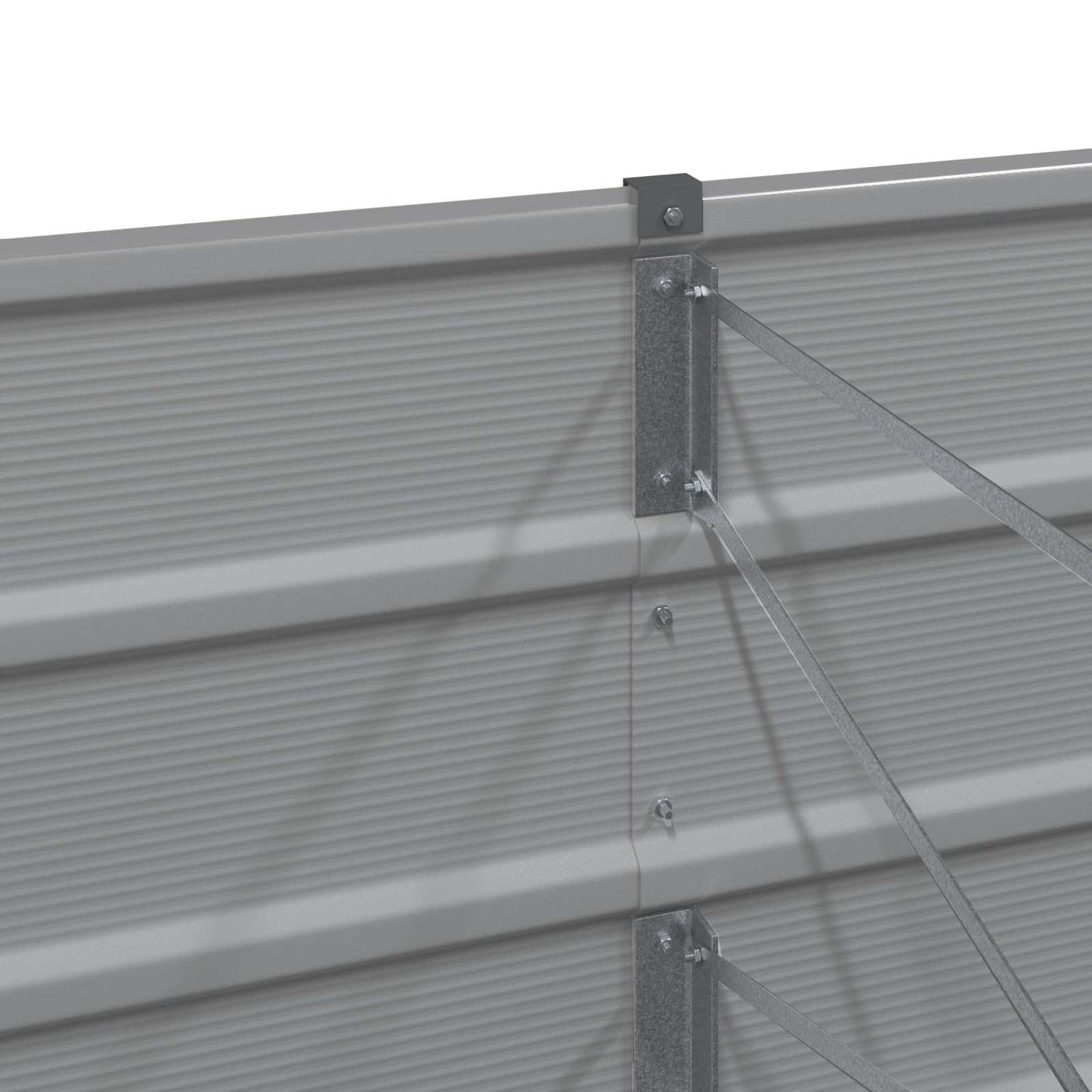 vidaXL Planter Light Grey 770 x 50 x 45 cm Galvanised Steel