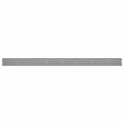 vidaXL Planter Light Grey 770 x 50 x 45 cm Galvanised Steel