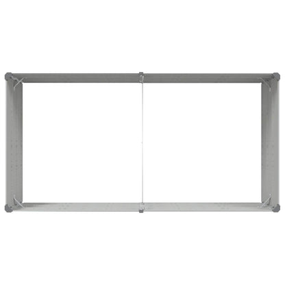 vidaXL Planter Light Grey 195 x 100 x 45 cm Galvanised Steel