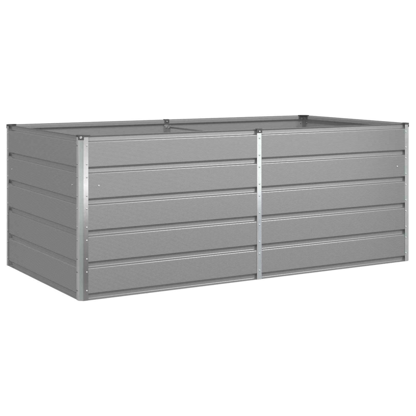 vidaXL Planter Light Grey 195 x 100 x 75 cm Galvanised Steel